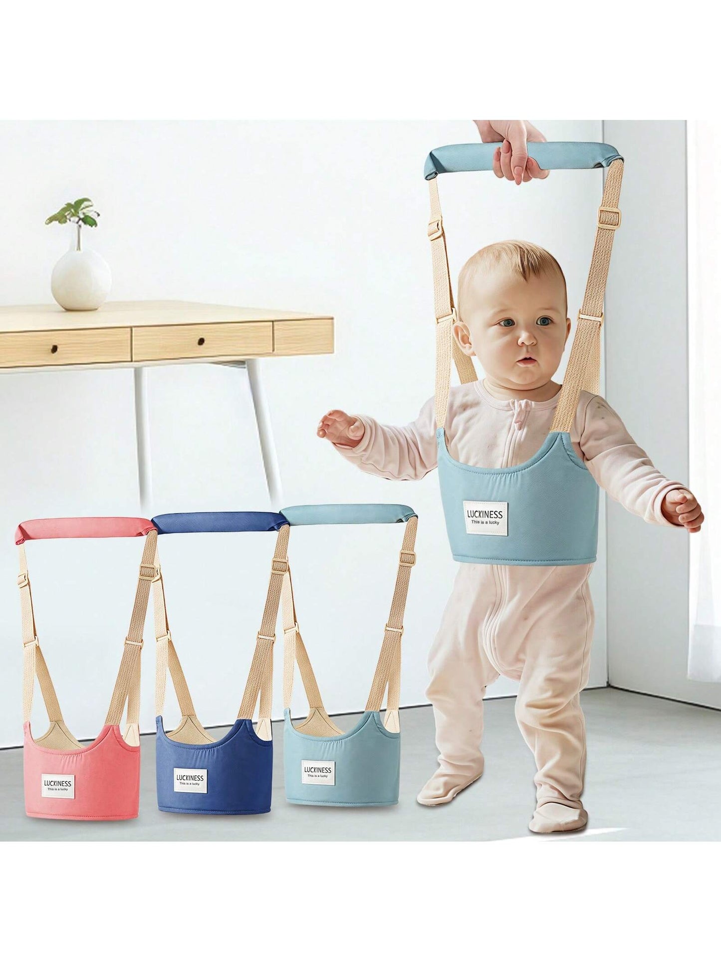 1pc Infant/Toddler Walking Assistant Harness, Polyester Material, Helps Baby Stand & Walk, Baby Walking Aid