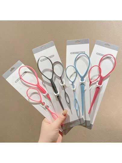 2pcs Kids Fashion Plastic Hair Loop For Hair Styling