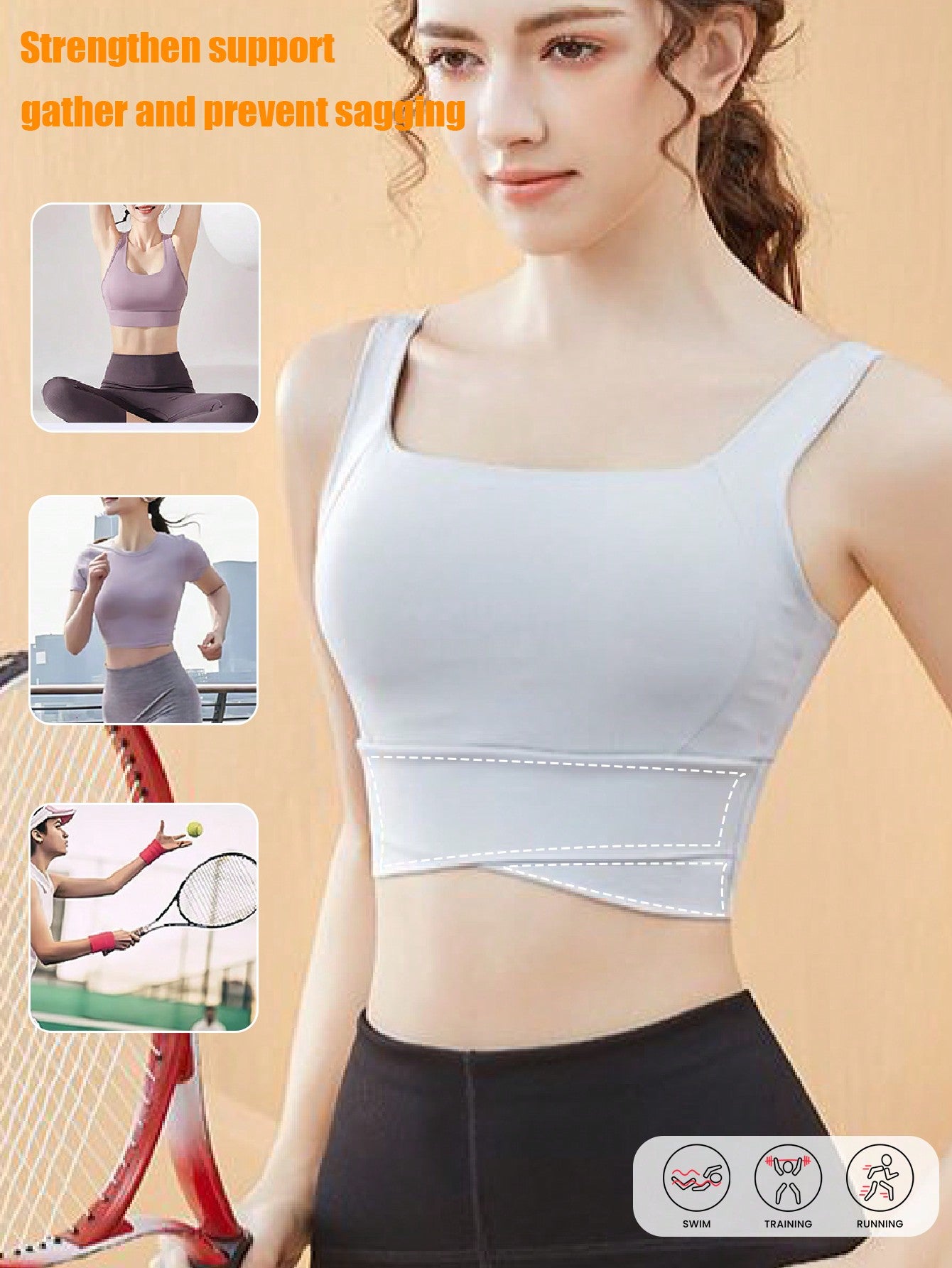 Yoga Tank Tops Breathable Sports Bra With Shockproof And Gathered Function Giving You A Beautiful Back Shape Workout Tank Gym Top
