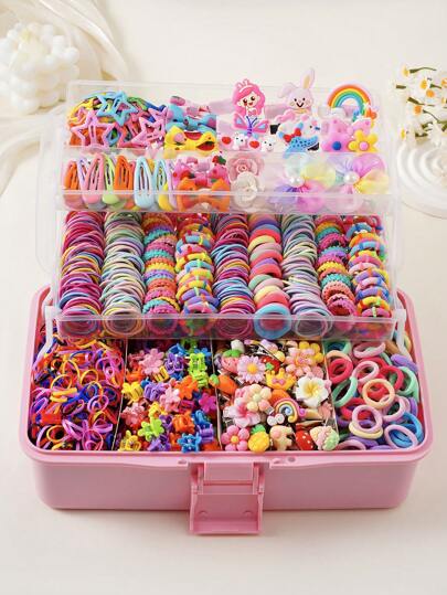 528pcs/804pcs/742pcs/782pcs/70pcs Multi-Color Bowknot Hair Clips, Fashion Simple Headbands, Suitable Hair Ties For Students, Fit For Daily And Party Use