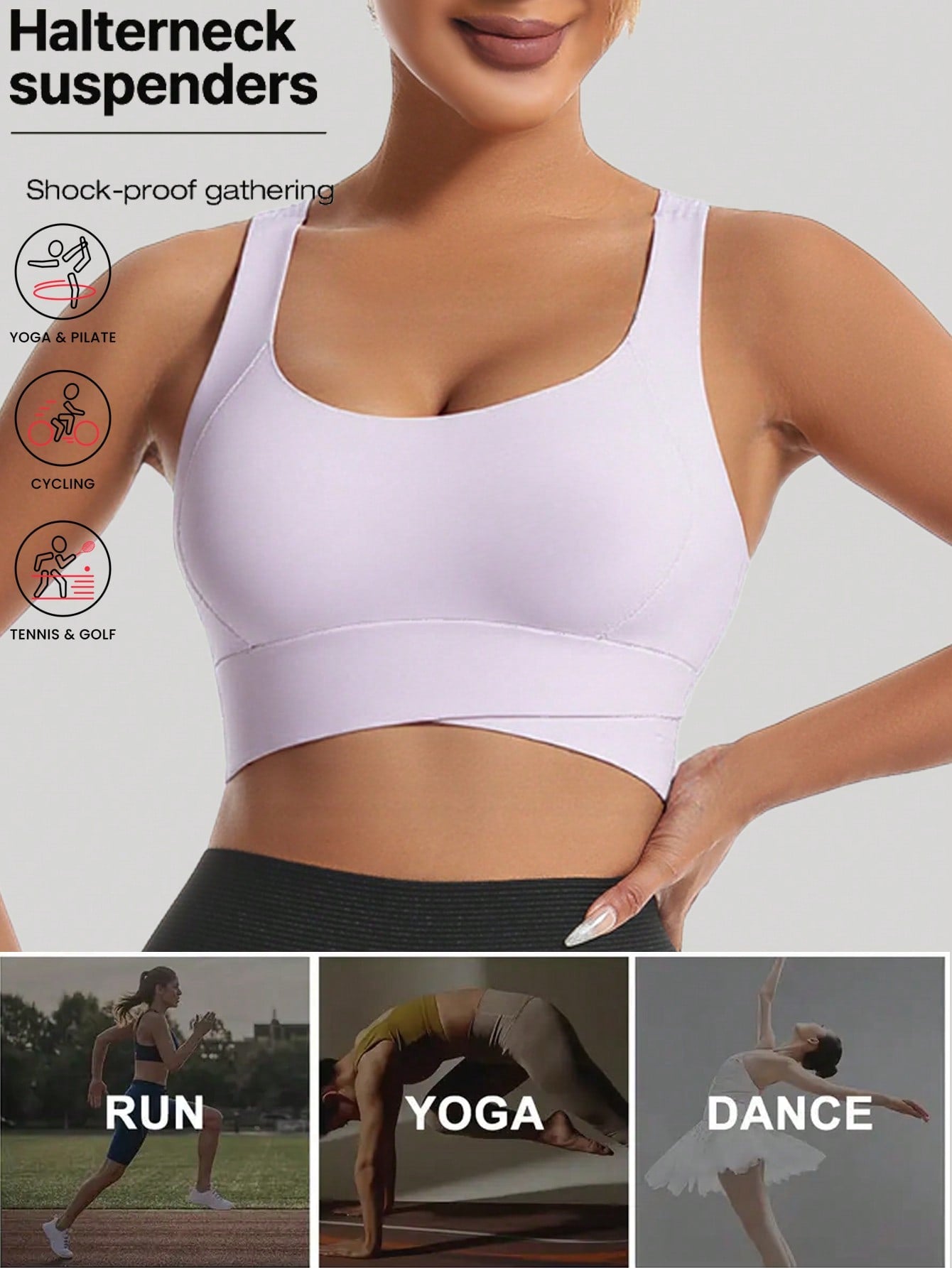 Yoga Tank Tops Breathable Sports Bra With Shockproof And Gathered Function Giving You A Beautiful Back Shape Workout Tank Gym Top