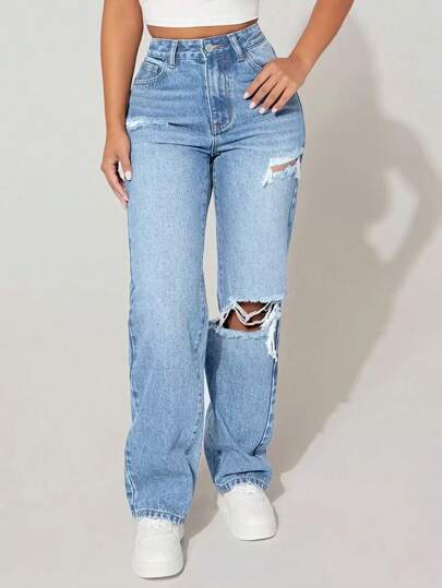 Casual Slim Fit Jeans For Teen Girl Versatile