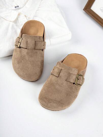 Cork Thick Sole Mule Slippers, Comfortable Slip-On Sandals, Retro Casual Closed Toe Slippers For Students, Summer Wear (Size Runs Small, Suggest Ordering One Size Up)