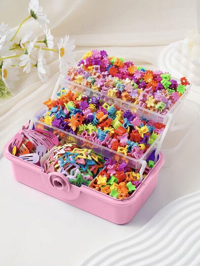 70pcs/Set Cute Tiny Star & Flower Hair Clips For Girls, Bangs, Ponytail, Barrettes, Princess Hair Accessories, Great For Birthday, Holiday, Everyday Use
