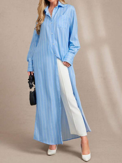 SHEIN Clasi Women's Autumn Versatile Shirt Collar Button-Down Loose Fit Vacation Style Casual Shirt,Pastel Dresses For Women