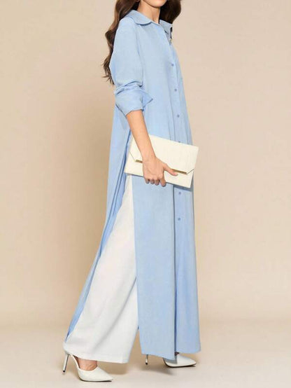 SHEIN Clasi Women's Autumn Versatile Shirt Collar Button-Down Loose Fit Vacation Style Casual Shirt,Pastel Dresses For Women